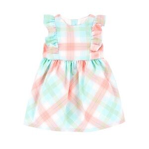 Baby Girl Carter’s Plaid Flutter Dress Size 9 months